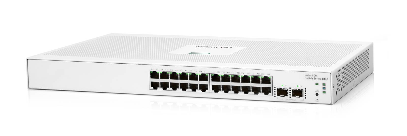 Switch HPE Instant On 1830 Gigabit Ethernet - 24 puertos, 2SFP 1GbE (JL812A) Switch HPE Instant On 1830 Gigabit Ethernet - 24 puertos, 2SFP 1GbE (JL812A)